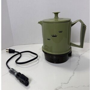 Vintage Regal Poly Perk Avocado Green Coffee Percolator 2-4 Cup Model 7503-1076